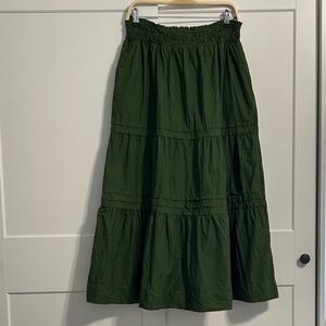 Anthropologie The Somerset Maxi Skirt, Olive Green Size M